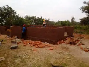Cappella di Radio Maria Uganda Nebbi in costruzione 