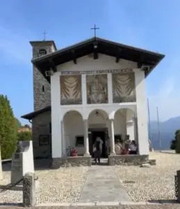 Padre Livio presso il santuario della Madonna del Ghisallo