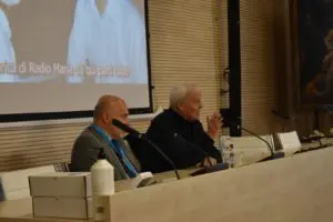 Padre Livio e il Presidente Vittorio Viccardi - IX CONVEGNO MONDIALE DI RADIO MARIA- Erba - 131024 (21)