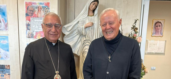 P.LIVIO CON IL PATRIARCA DEI GRECO MELKITI - CATTOLICI DI RITO ORIENTALE, YOUSSEF ABSI patriarca cattolico siriano, dal 21 giugno 2017 patriarca di Antiochia, di Gerusalemme e di tutto l'Oriente -X CONVEGNO MONDIALE DI RADIO MARIA- Erba - 131024
