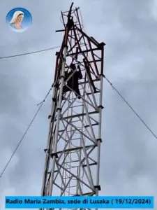 Visita dell'arcivescovo di LusakaZambia alla sede di Radio Maria
