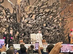 SIAMO IN AULA PAOLO VI PER L’INCONTRO DI PAPA LEONE con i media internazionali