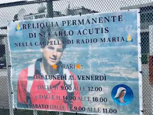 Venerazione reliquia Carlo Acutis cappella Radio Maria 27 agosto 