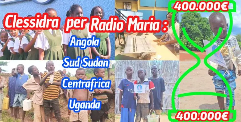 Aggiornamenti della Clessidra per Radio Maria Angola Sud Sudan Centro Africa Uganda 22-12-2025