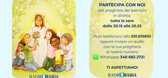 Preghiere dei bambini in diretta