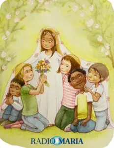 Preghiere dei bambini in diretta