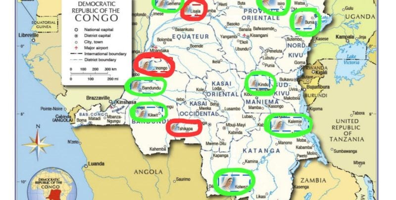 Mappa Repubblica Democratica del Congo 08-09-2021