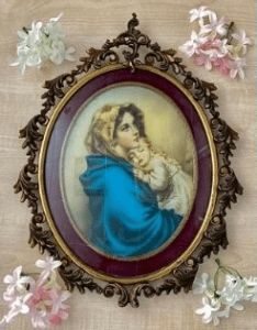 Ovale Vergine Maria con in braccio Gesù Bambino1