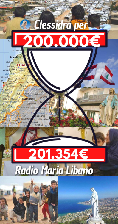 Clessidra missionaria Radio Maria Libano colma