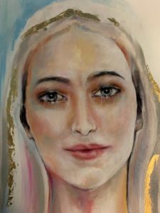Proposta di beneficenza Madonna olio su tela