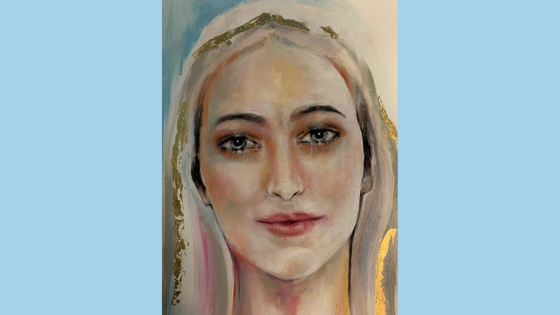 Proposta di beneficenza Madonna olio su tela