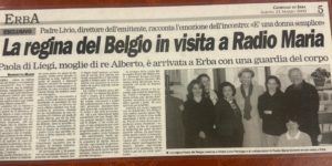 054 La Regina del Belgio in visita a Radio Maria