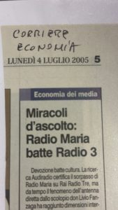 132 Miracoli d'ascolto Radio Maria batte Radio 3