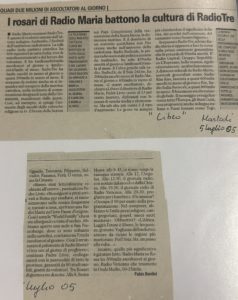 133 I rosari di Radio Maria battono la cultura di RadioTre