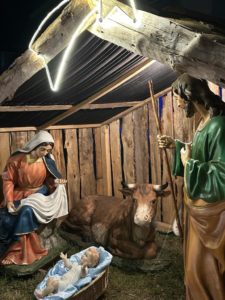 Il presepe esterno di Radio Maria 2023