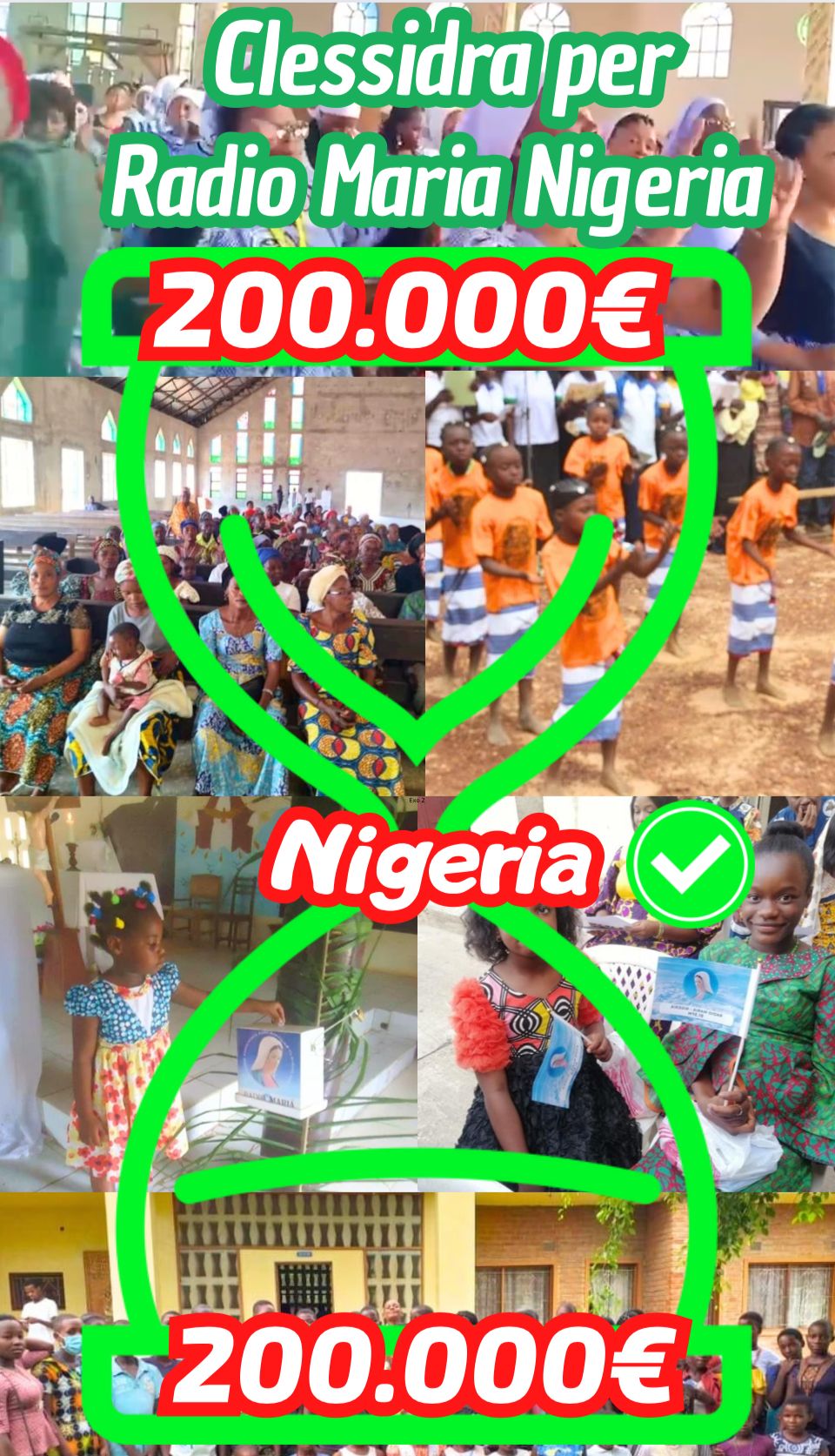 Clessidra Missionaria per Radio Maria Nigeria completata - Giugno 2024