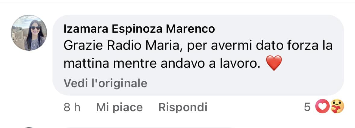 spenta Radio Maria Nicaragua commenti pagina facebook