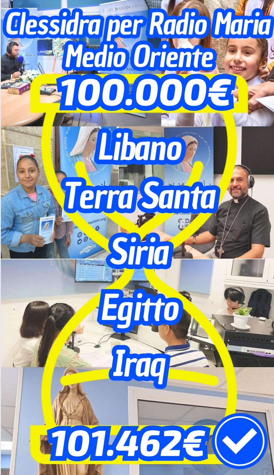Clessidra completata per Radio Maria Medio Oriente