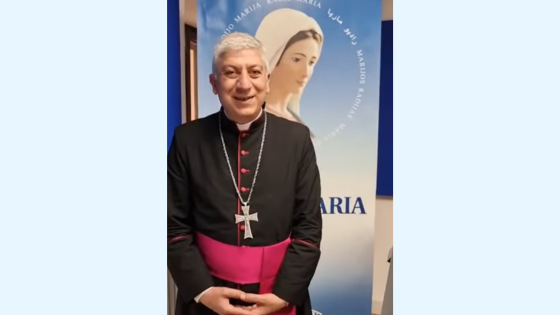 Ecc. Mons Yusef Tobji, arcivescovo maronita di Aleppo Siria nei nostri studi a Roma