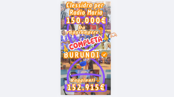 Clessidra Radio Maria Burundi completata